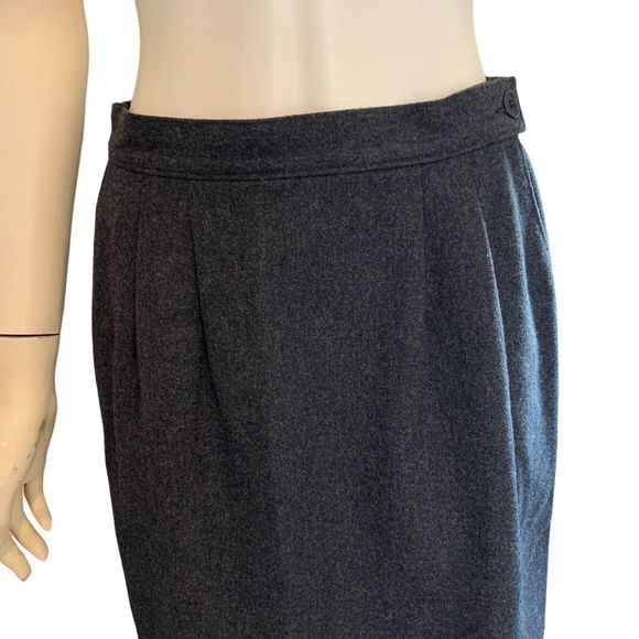 Vintage Miss Pendleton 8 Wool Midi Skirt Gray Straight Career - Picture 7 of 12